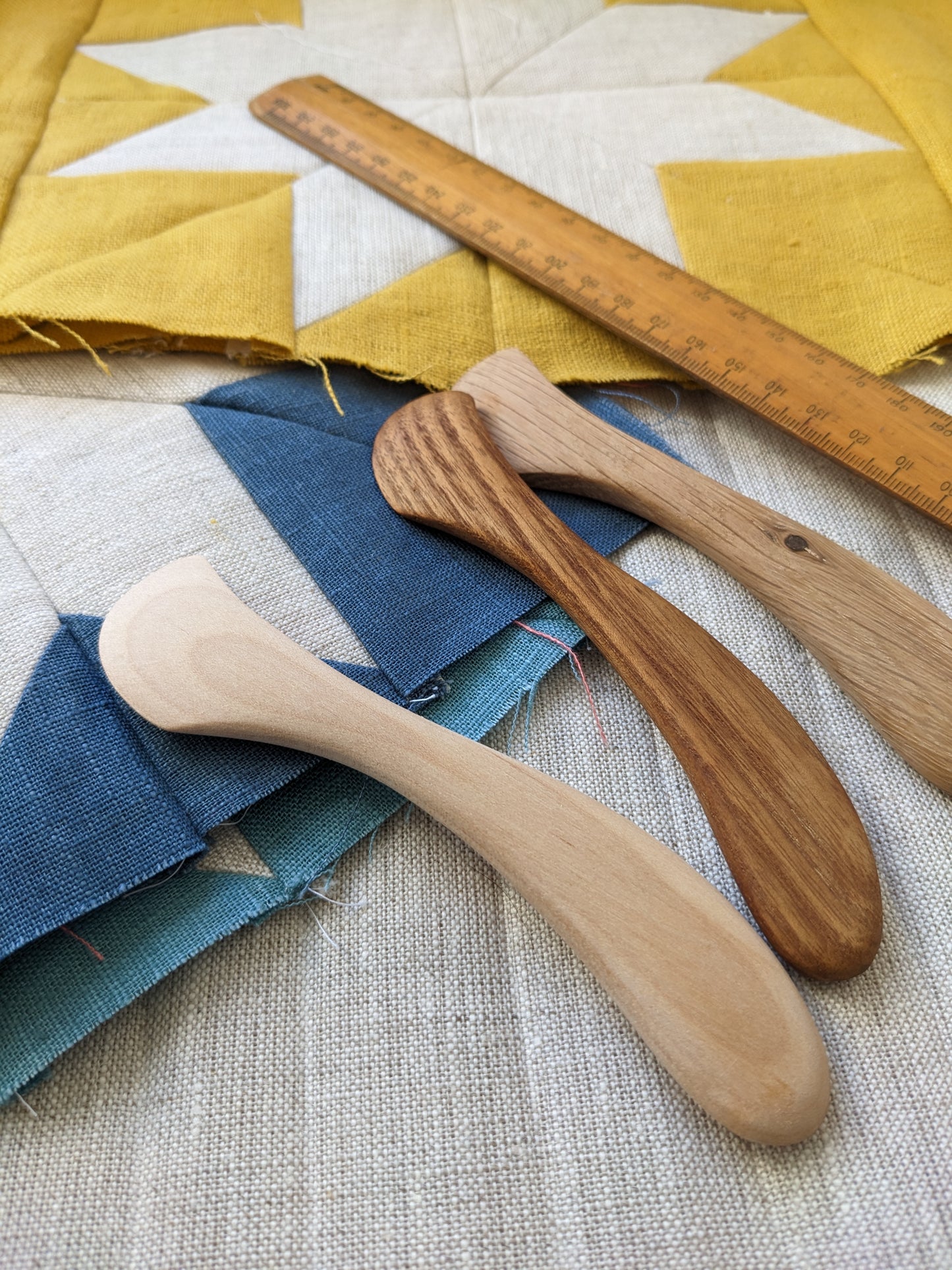 Maple, Baked Ash and Oak Quilt Markers